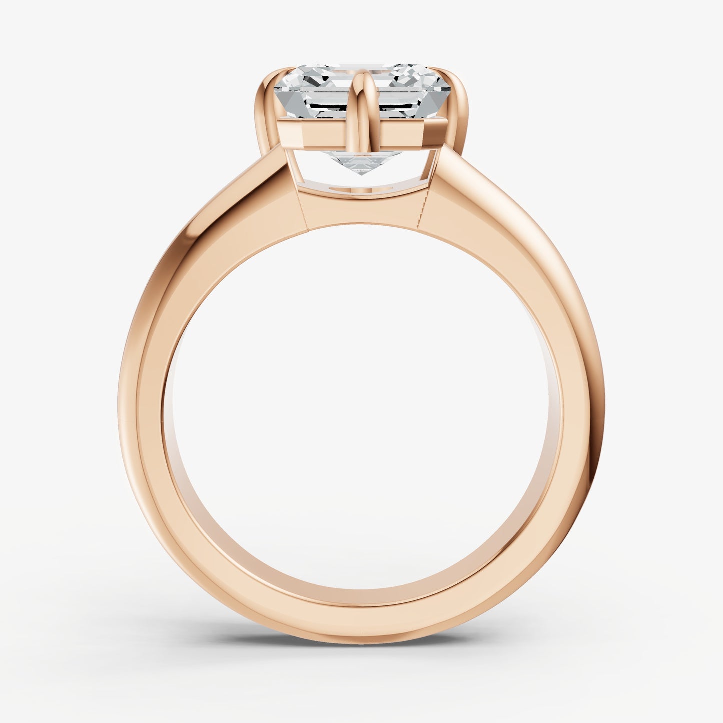 Asscher Double Band Compasss Claws