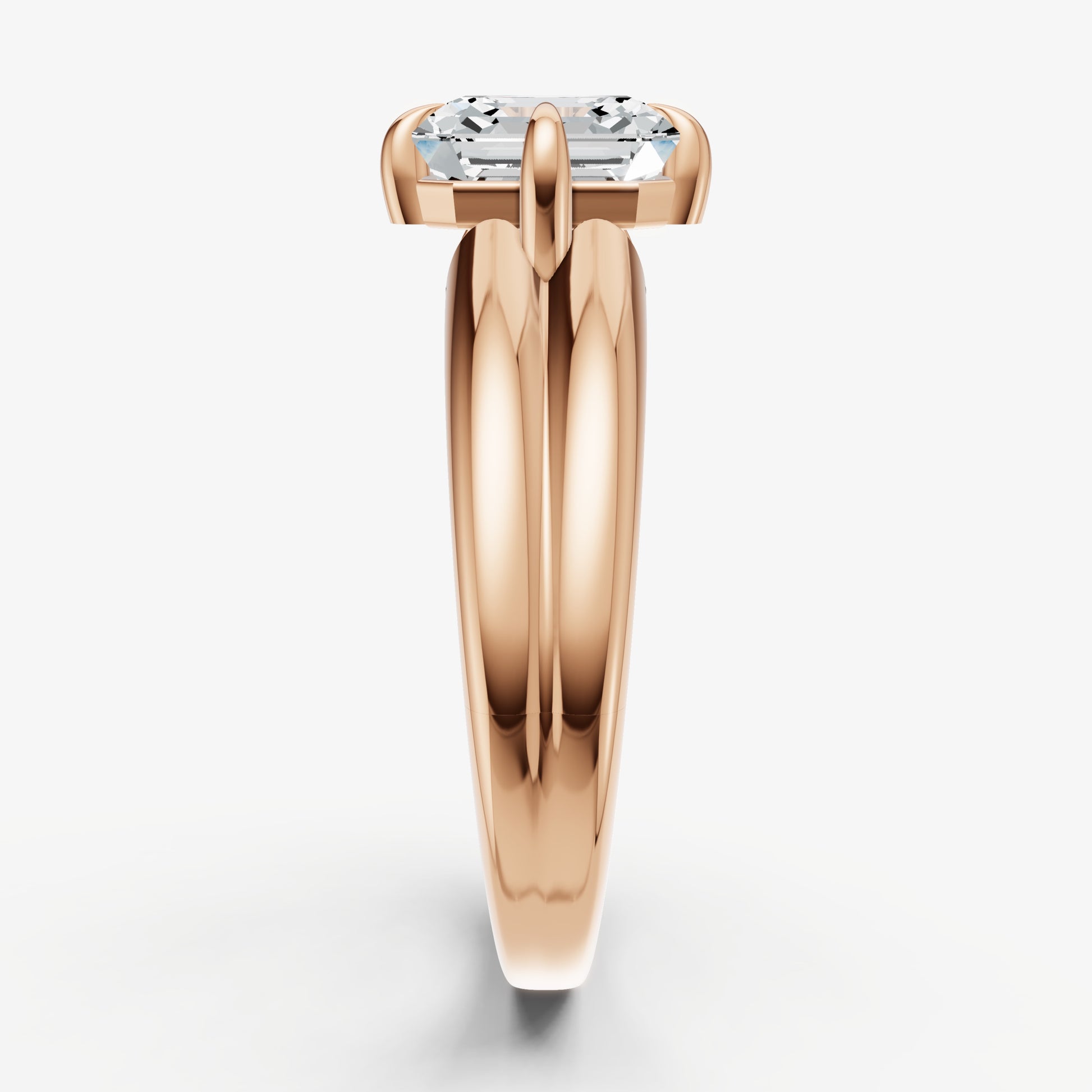 Asscher Double Band Compasss Claws