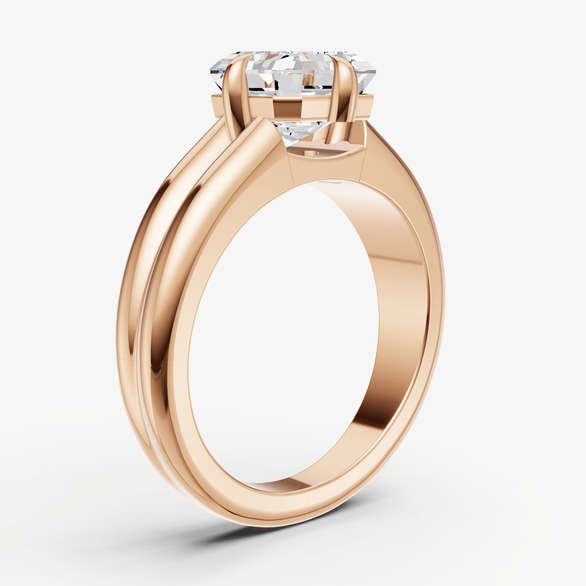 Asscher Double Band Compasss Claws