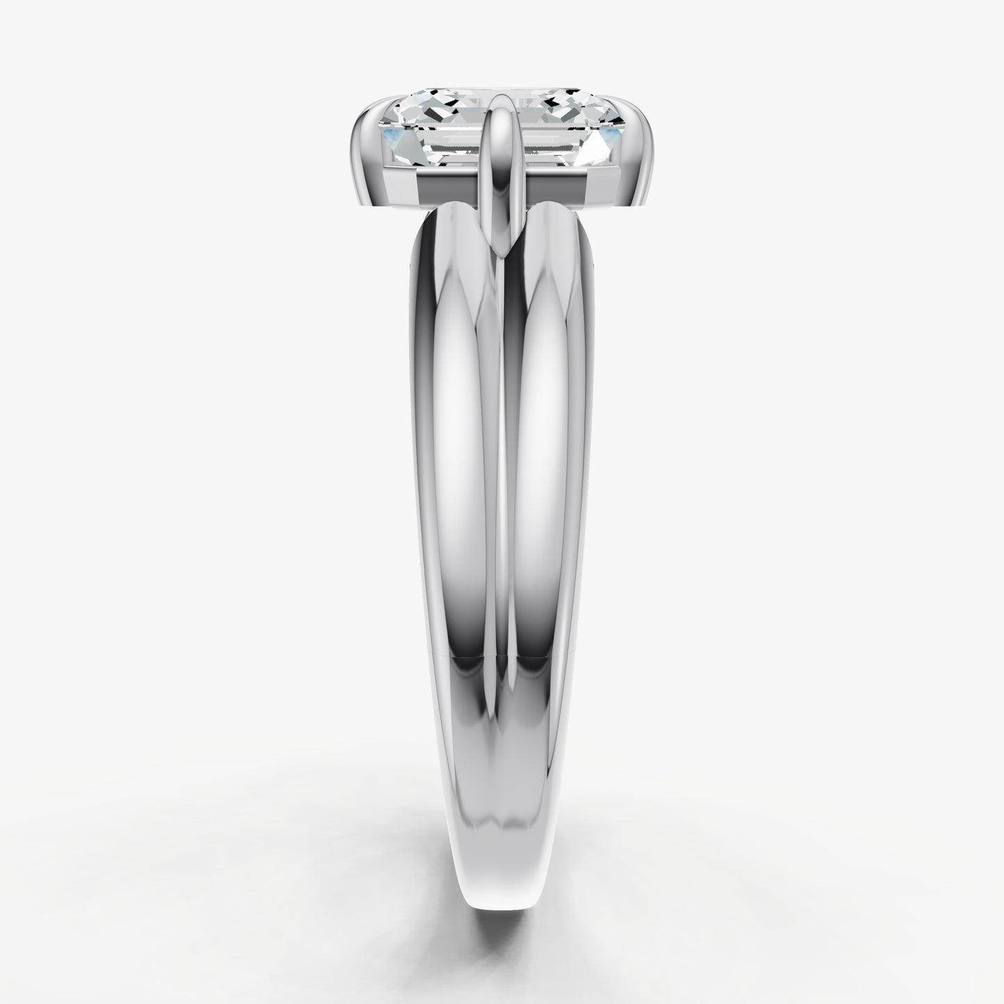 Asscher Double Band Compasss Claws