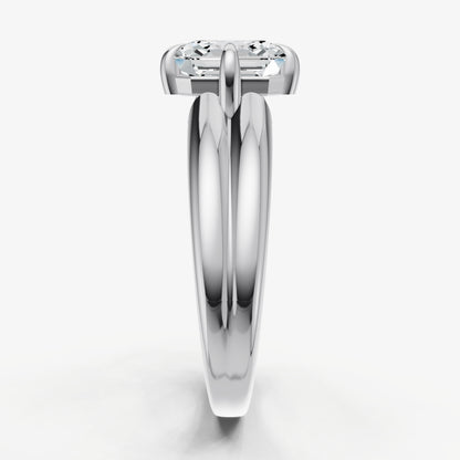 Asscher Double Band Compasss Claws