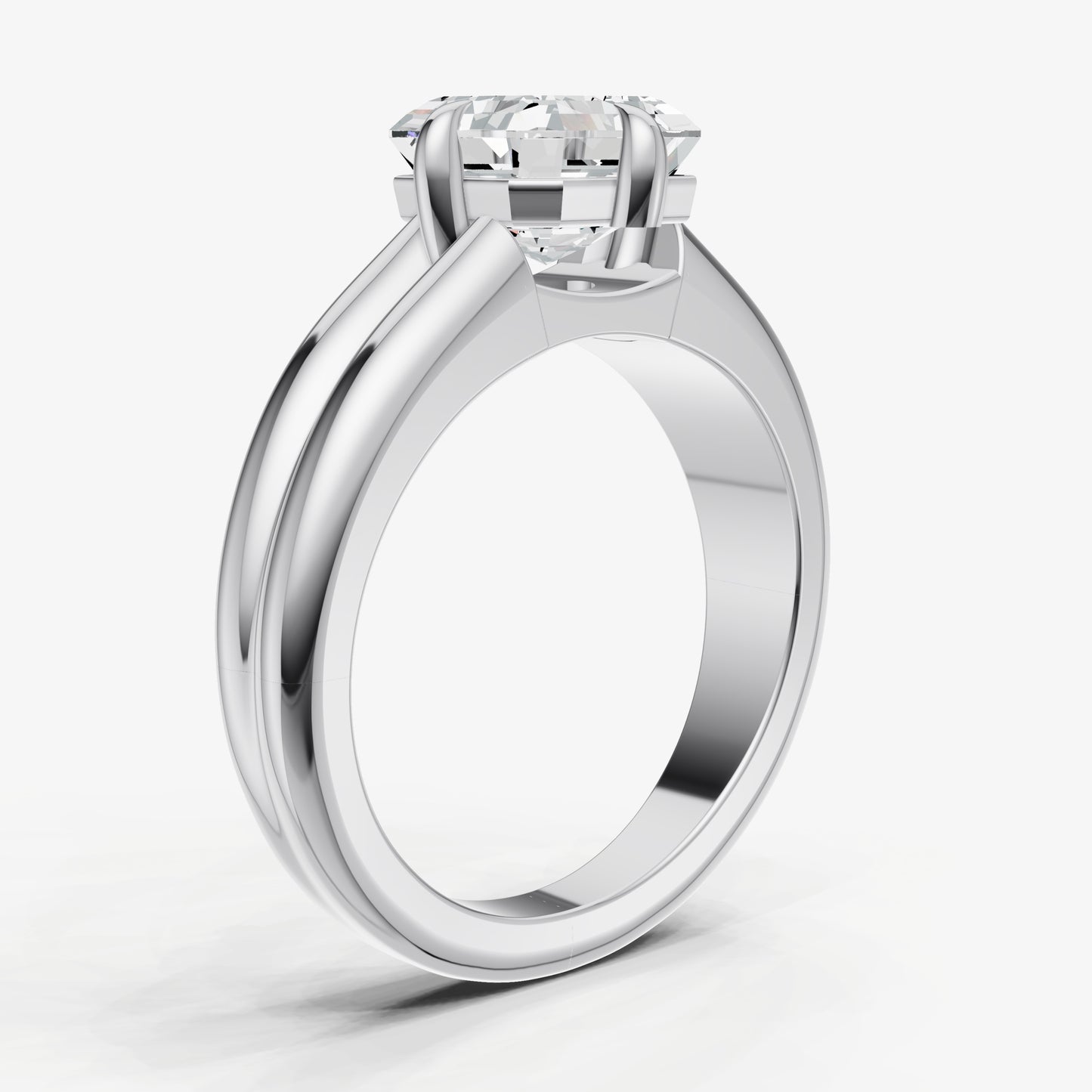 Asscher Double Band Compasss Claws
