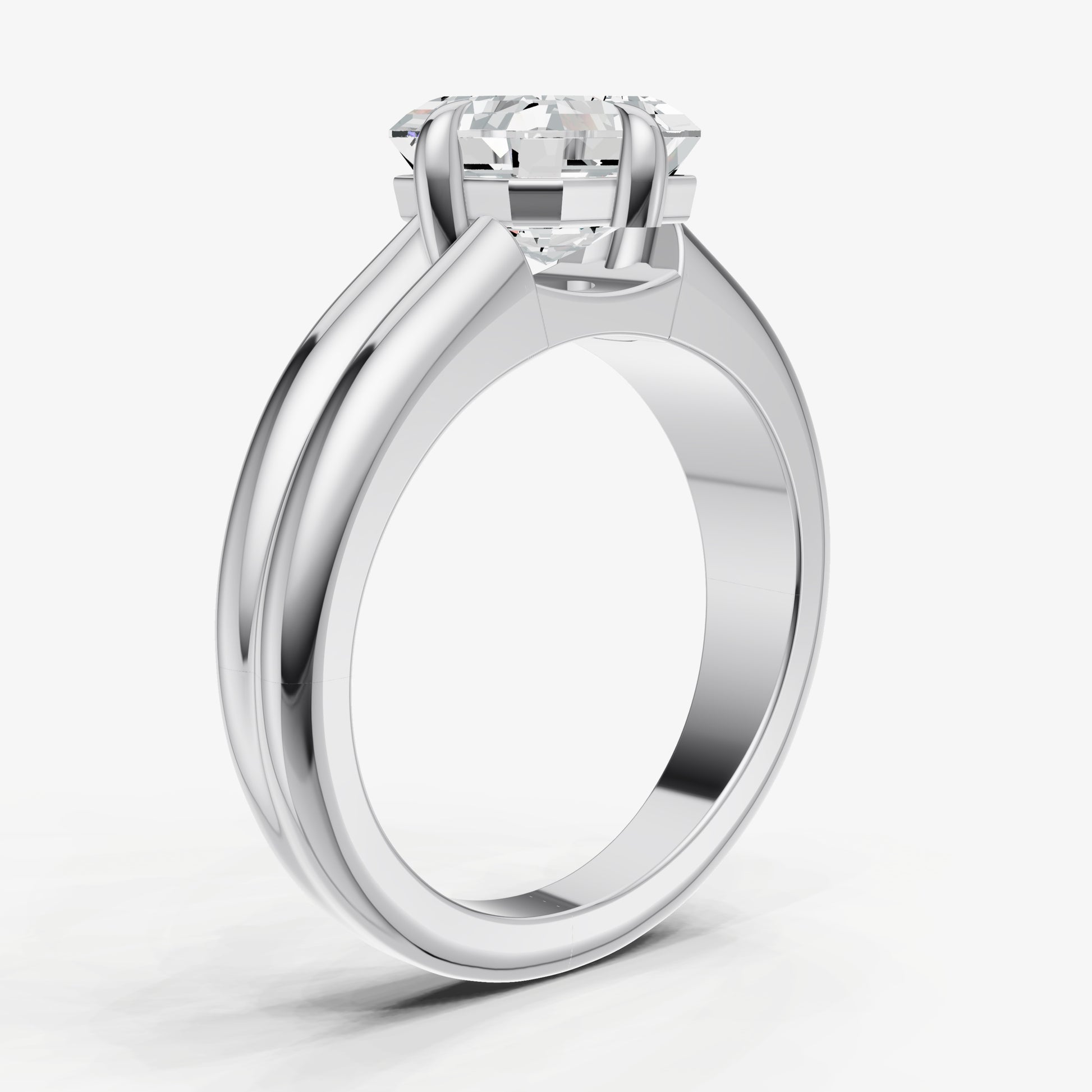 Asscher Double Band Compasss Claws