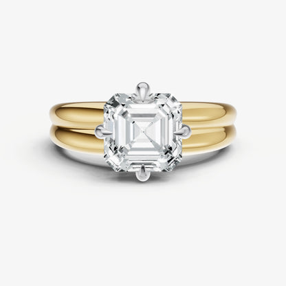 Asscher Double Band Compasss Claws