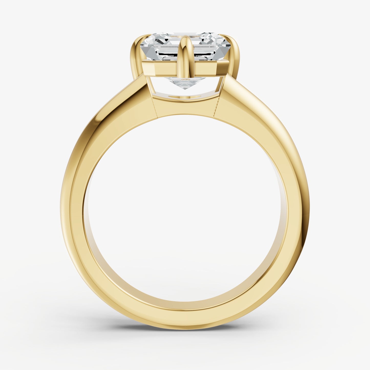 Asscher Double Band Compasss Claws