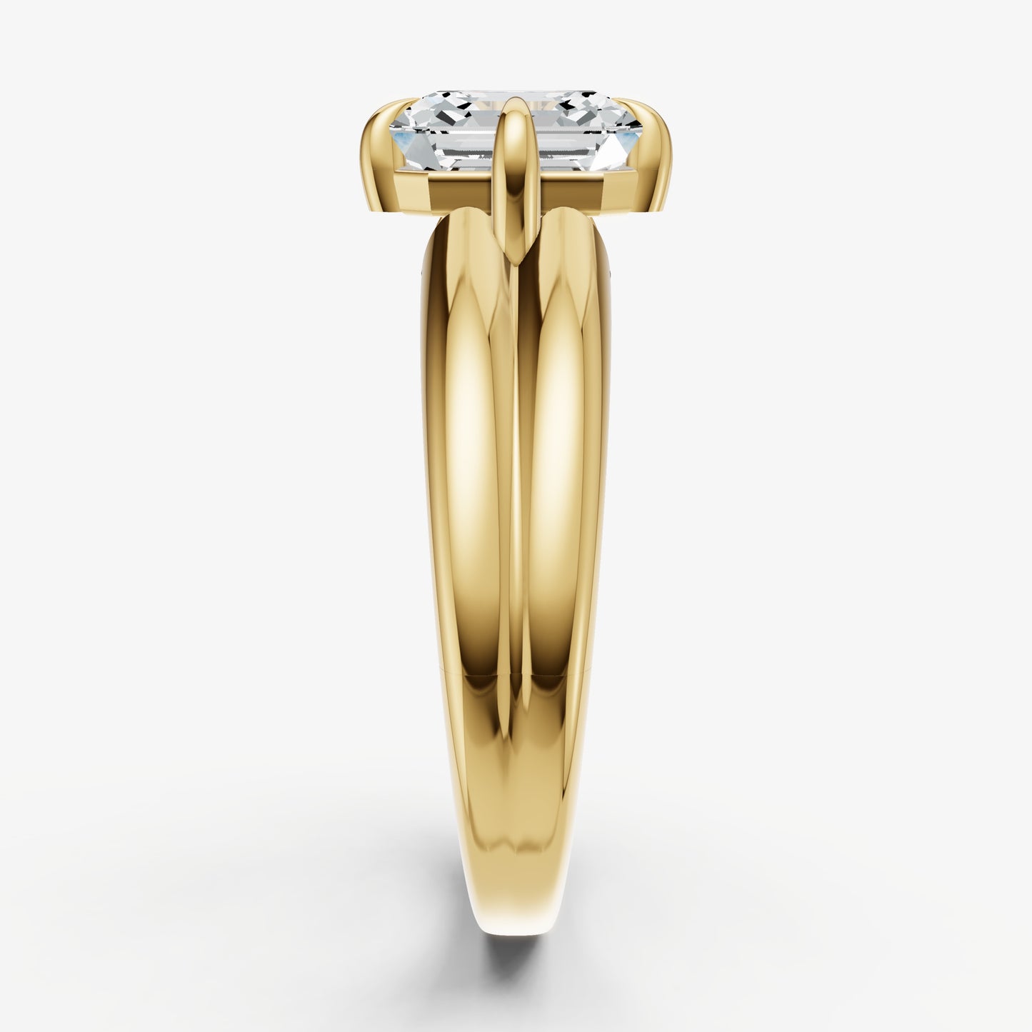 Asscher Double Band Compasss Claws