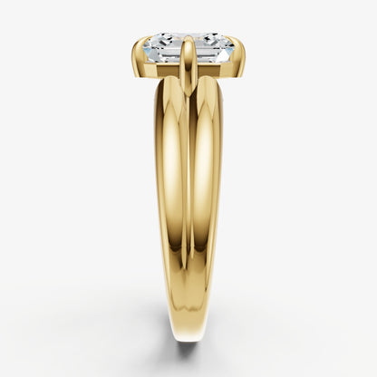 Asscher Double Band Compasss Claws