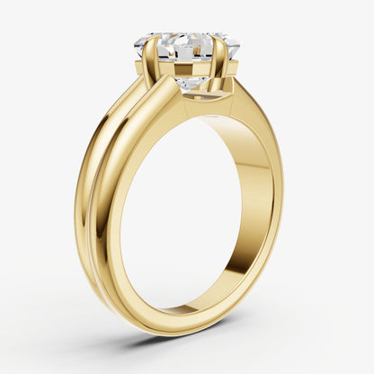 Asscher Double Band Compasss Claws