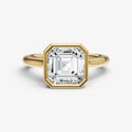 Asscher Bezel Set Cathedral Set Engagement Ring