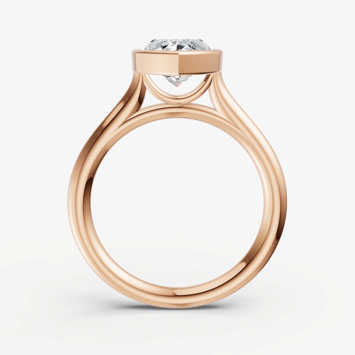 Marquise Bezel Set Cathedral Set Engagement Ring