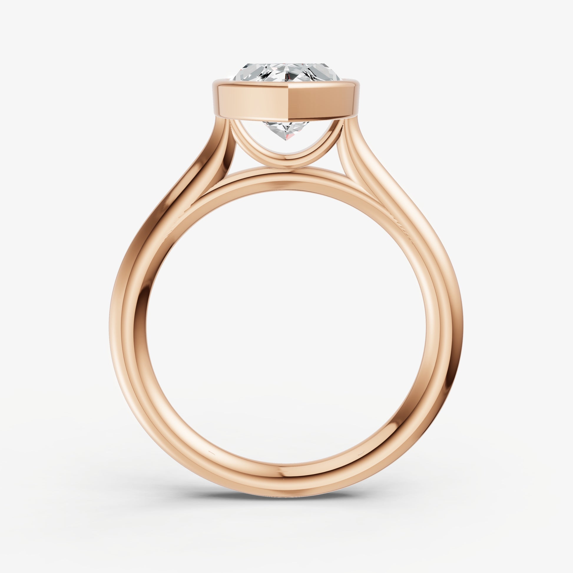 Marquise Bezel Set Cathedral Set Engagement Ring