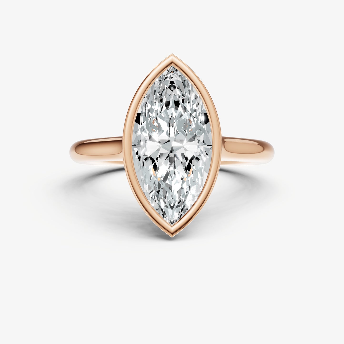 Marquise Bezel Set Cathedral Set Engagement Ring
