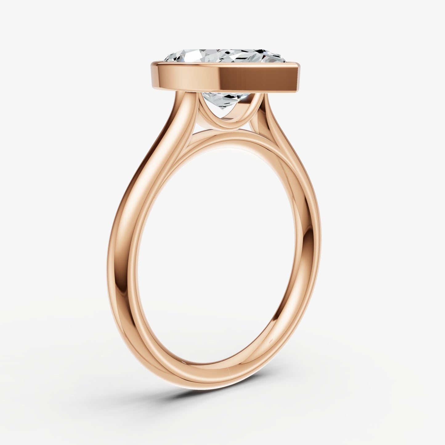 Marquise Bezel Set Cathedral Set Engagement Ring