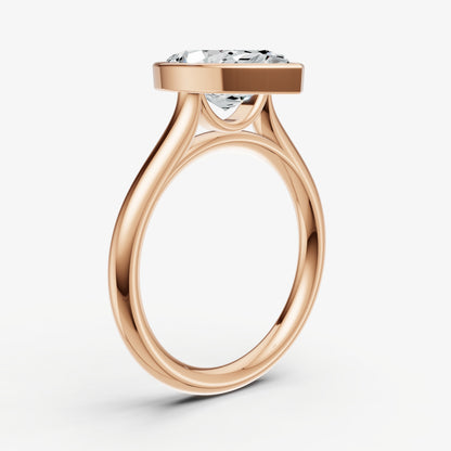 Marquise Bezel Set Cathedral Set Engagement Ring