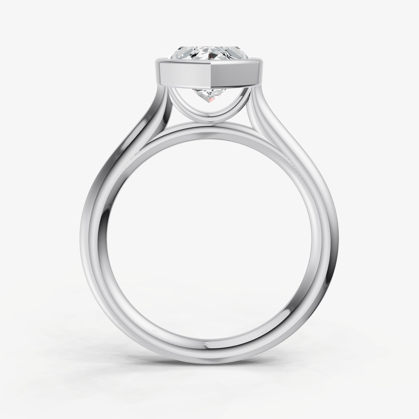 Marquise Bezel Set Cathedral Set Engagement Ring