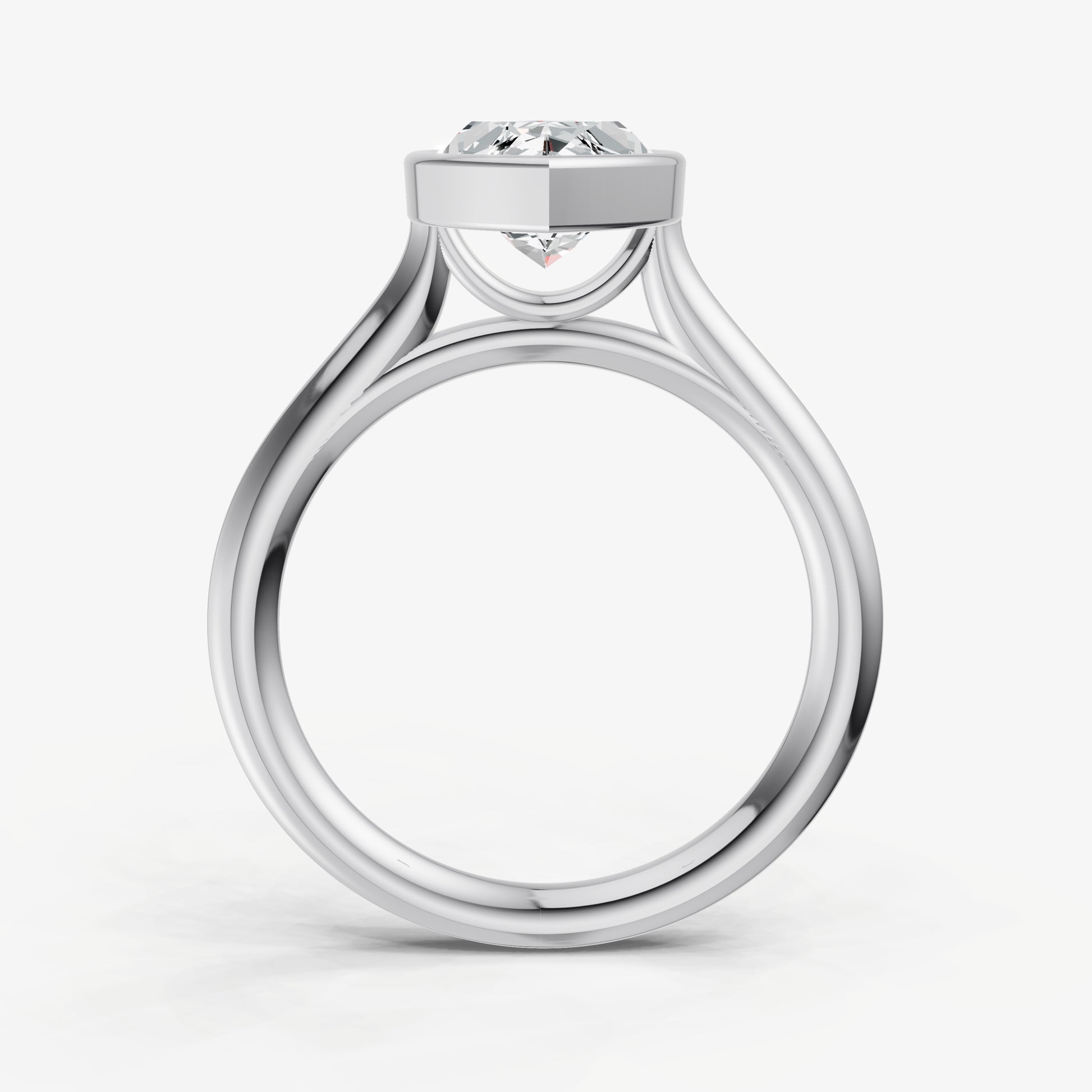 Marquise Bezel Set Cathedral Set Engagement Ring