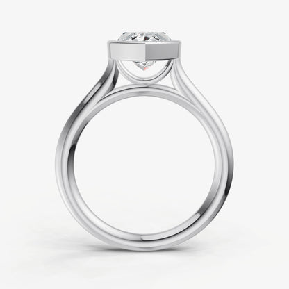 Marquise Bezel Set Cathedral Set Engagement Ring