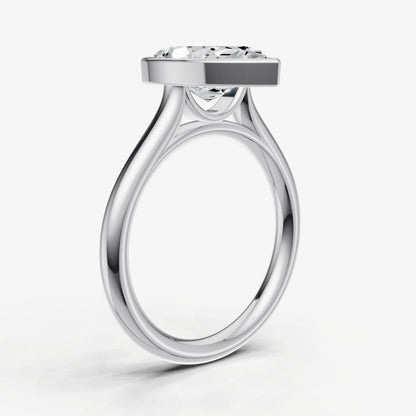 Marquise Bezel Set Cathedral Set Engagement Ring