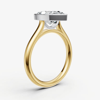 Marquise Bezel Set Cathedral Set Engagement Ring
