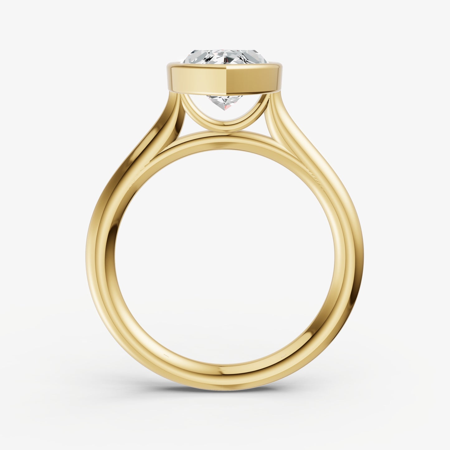 Marquise Bezel Set Cathedral Set Engagement Ring