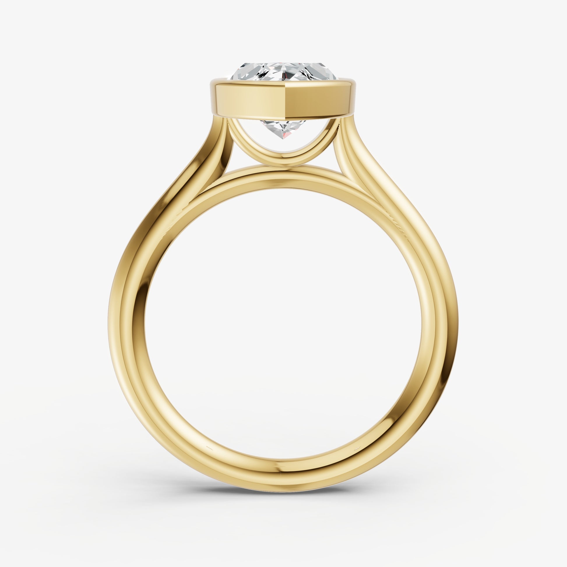 Marquise Bezel Set Cathedral Set Engagement Ring