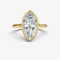 Marquise Bezel Set Cathedral Set Engagement Ring