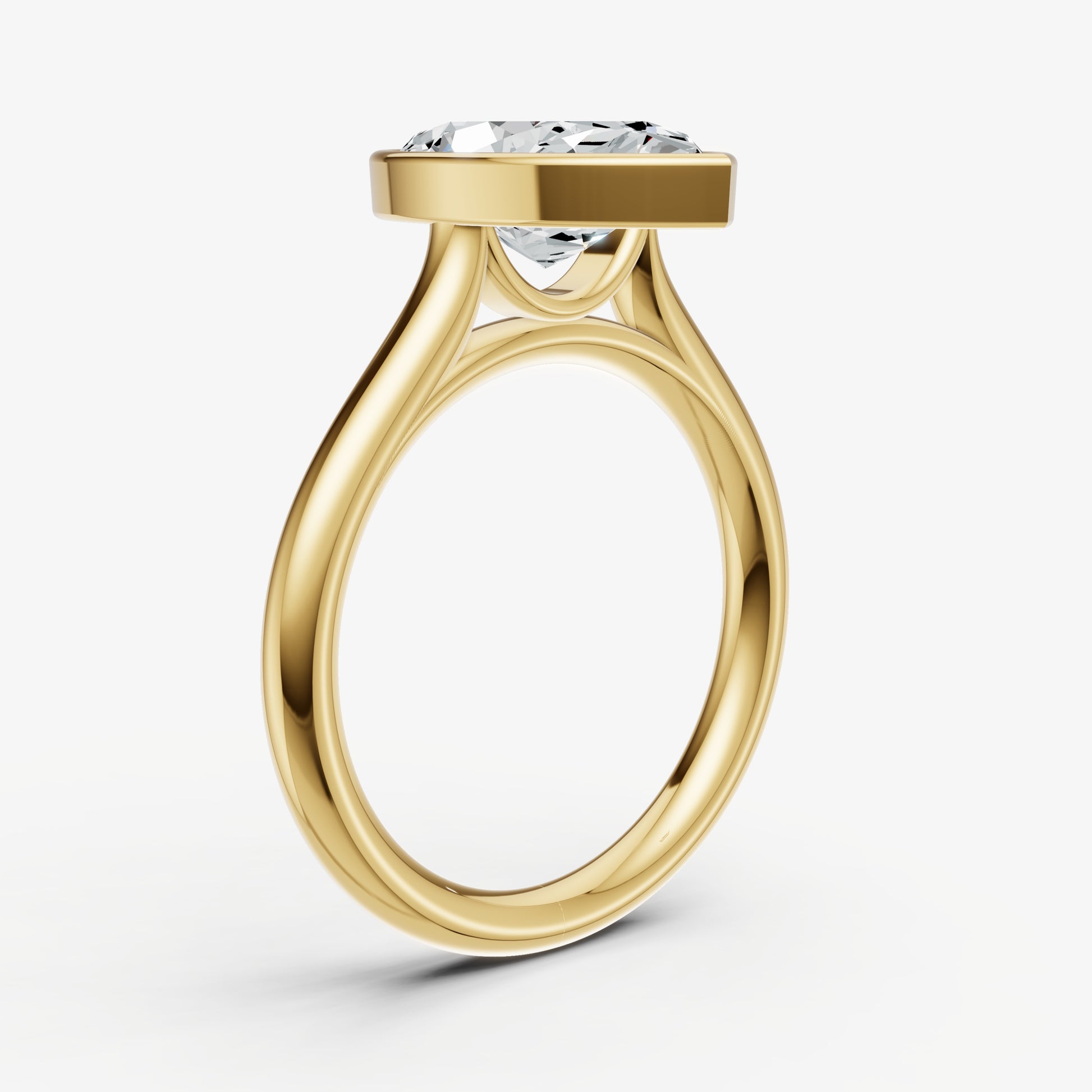 Marquise Bezel Set Cathedral Set Engagement Ring