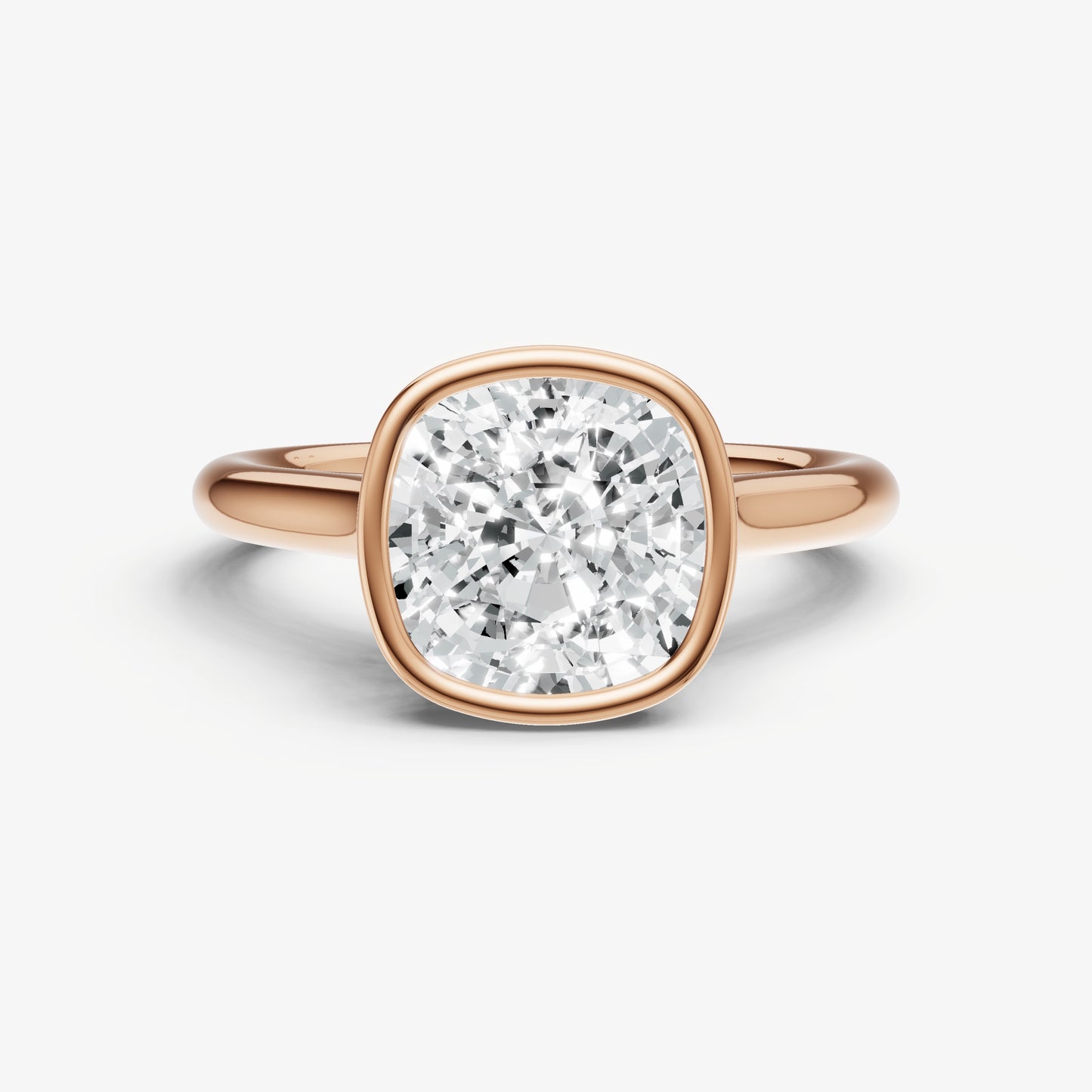 Old Miner Bezel Set Cathedral Set Engagement Ring