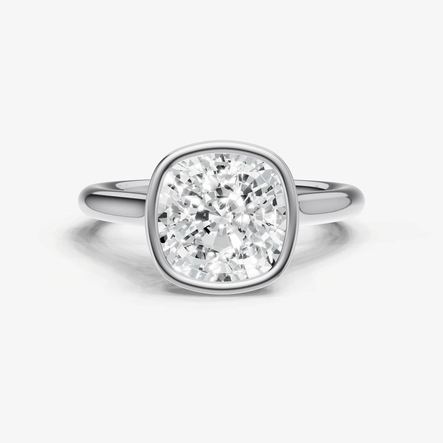 Old Miner Bezel Set Cathedral Set Engagement Ring