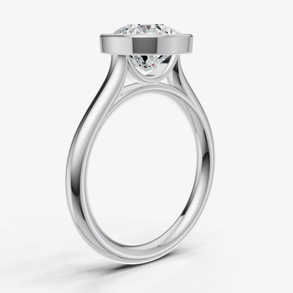 Old Miner Bezel Set Cathedral Set Engagement Ring