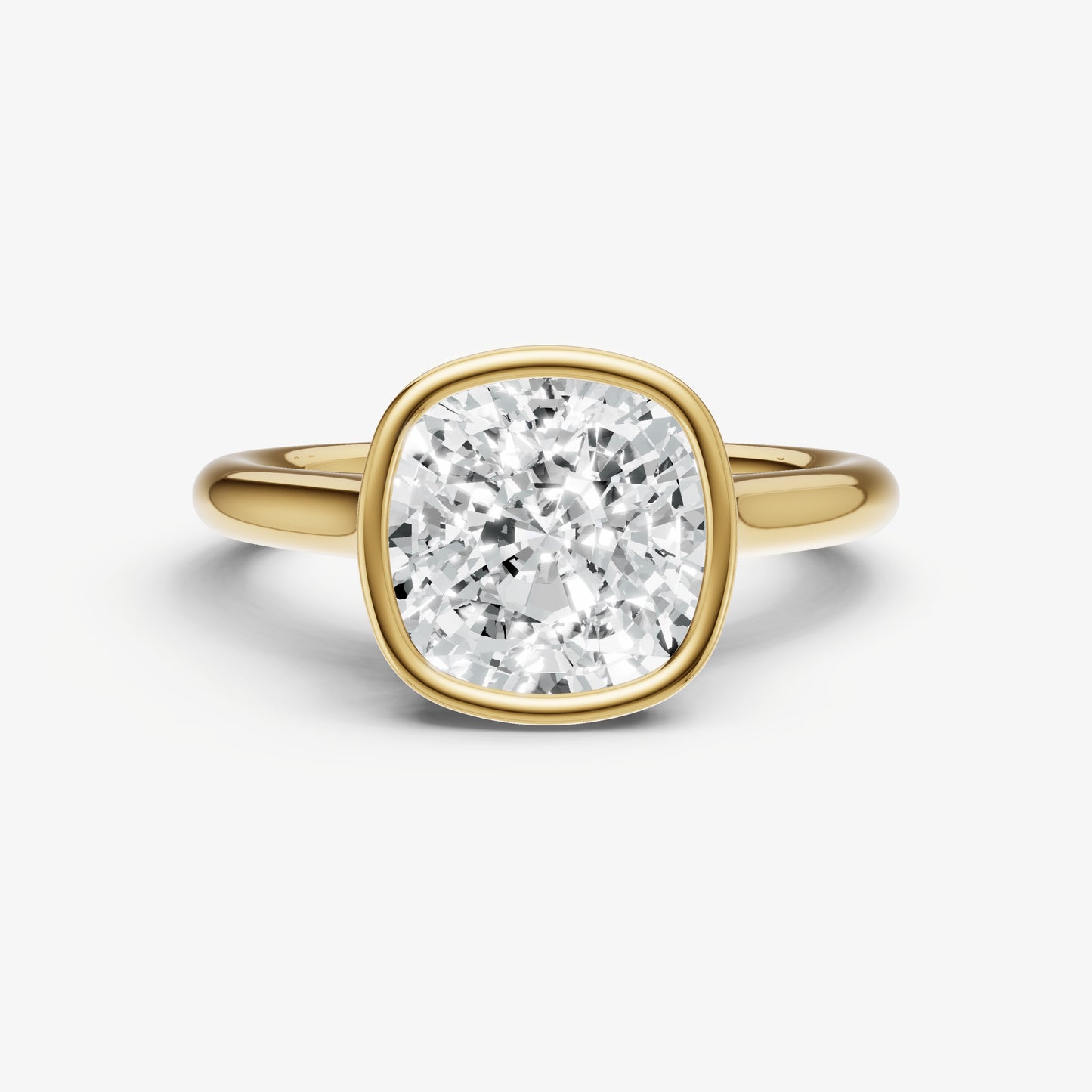 Old Miner Bezel Set Cathedral Set Engagement Ring