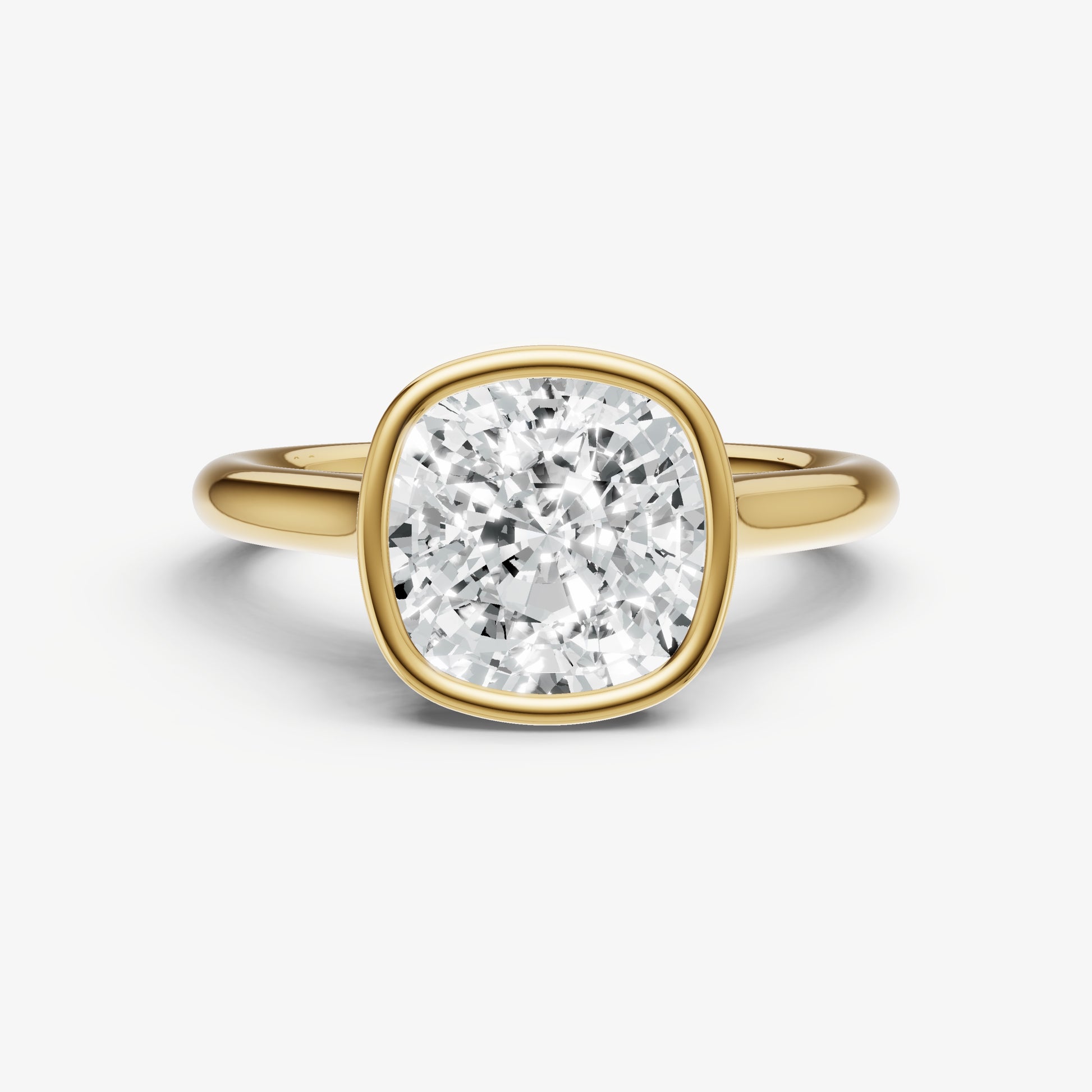 Old Miner Bezel Set Cathedral Set Engagement Ring