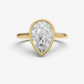 Pear Bezel Set Cathedral Set Engagement Ring
