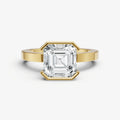 Asscher Bezel Set Solitaire Engagement Ring