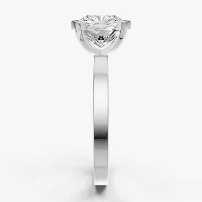 Cushion Bezel Set Solitaire Engagement Ring