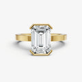 Emerald Bezel Set Solitaire Engagement Ring