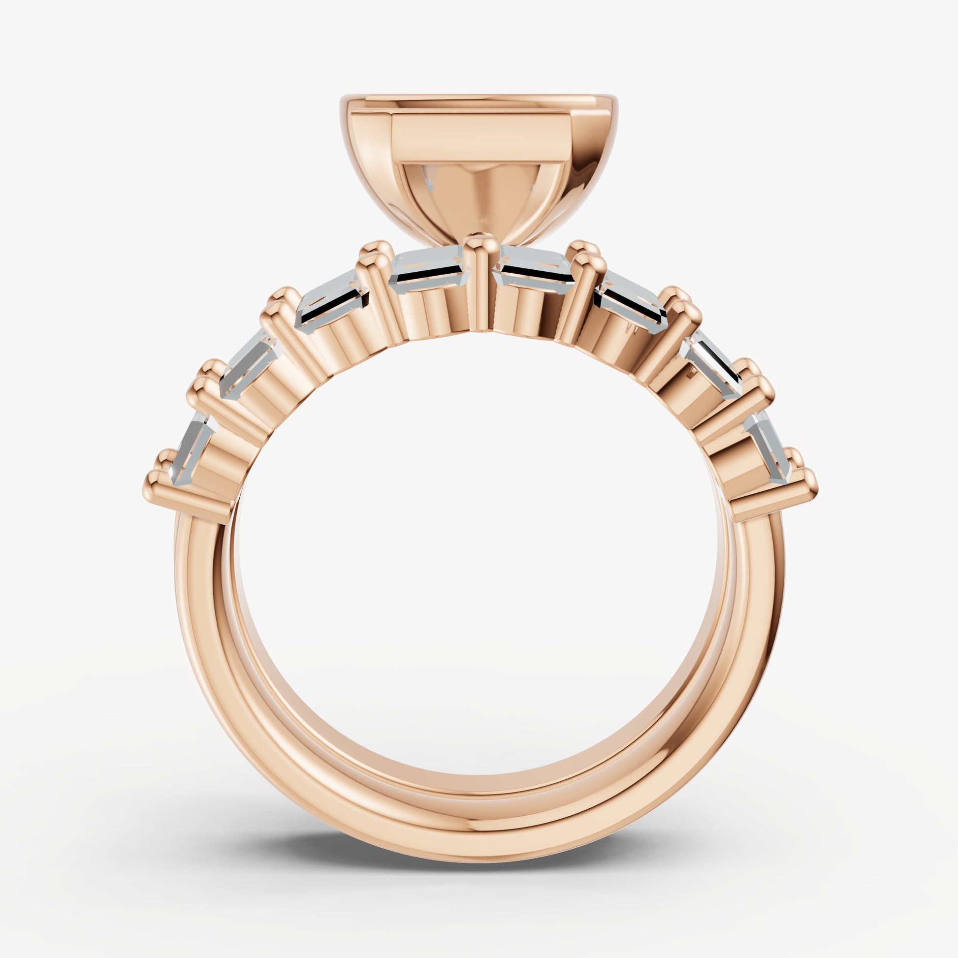 Radiant Bezel Set Solitaire Engagement Ring