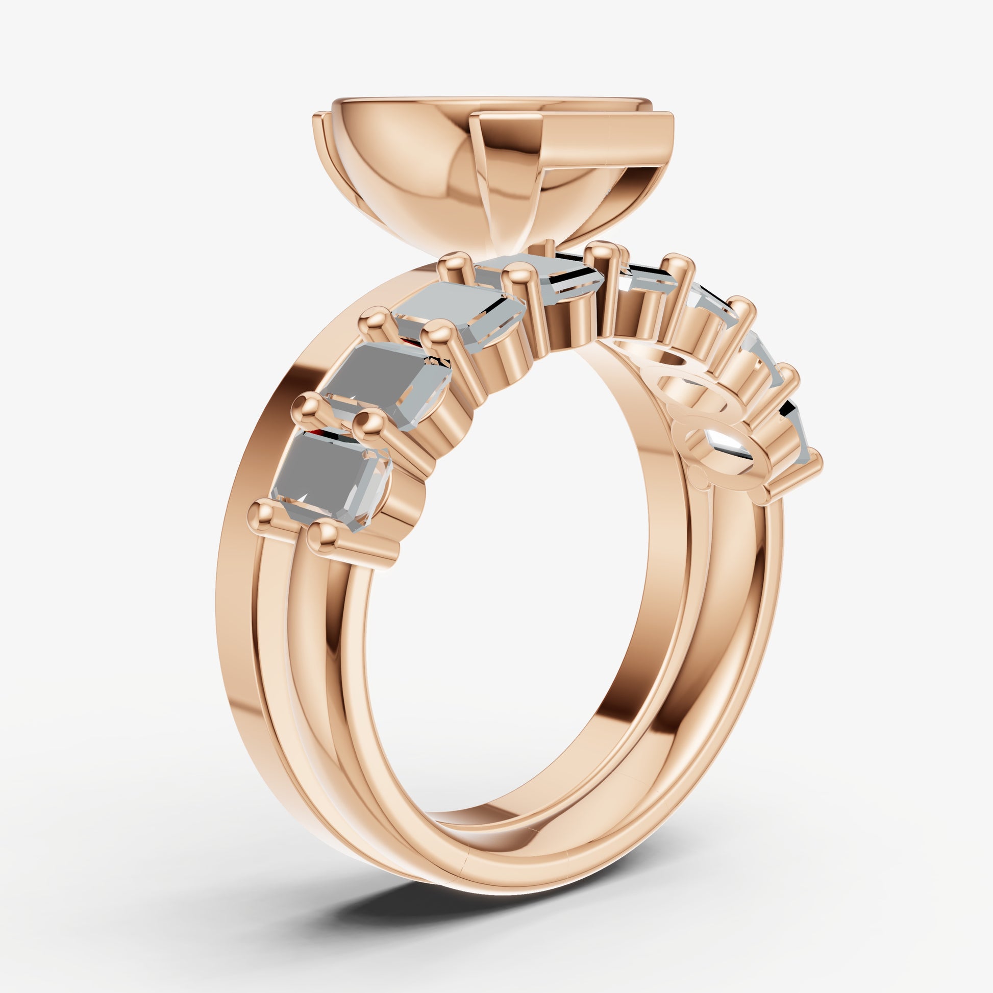Radiant Bezel Set Solitaire Engagement Ring