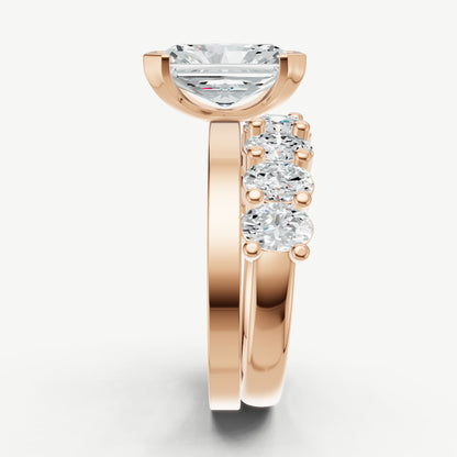 Radiant Bezel Set Solitaire Engagement Ring