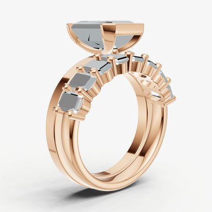 Radiant Bezel Set Solitaire Engagement Ring