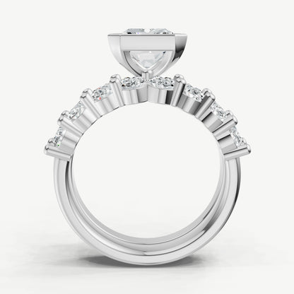 Radiant Bezel Set Solitaire Engagement Ring