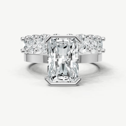 Radiant Bezel Set Solitaire Engagement Ring