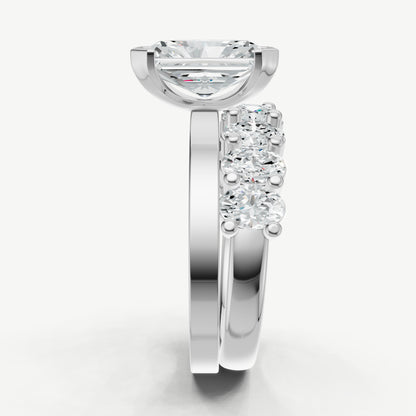 Radiant Bezel Set Solitaire Engagement Ring