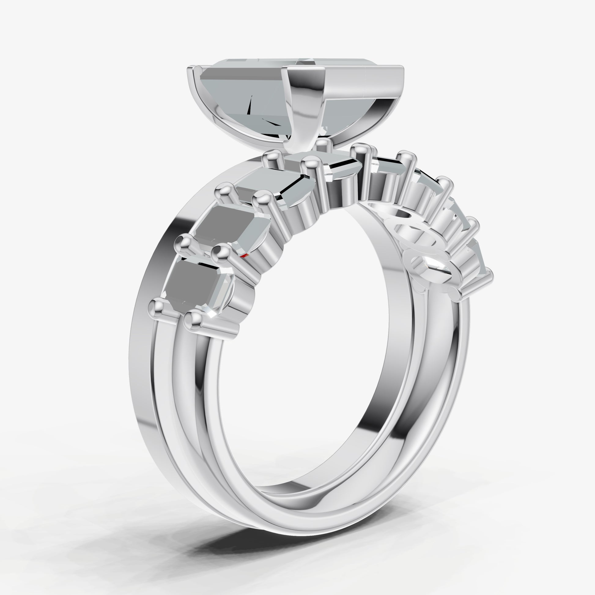 Radiant Bezel Set Solitaire Engagement Ring