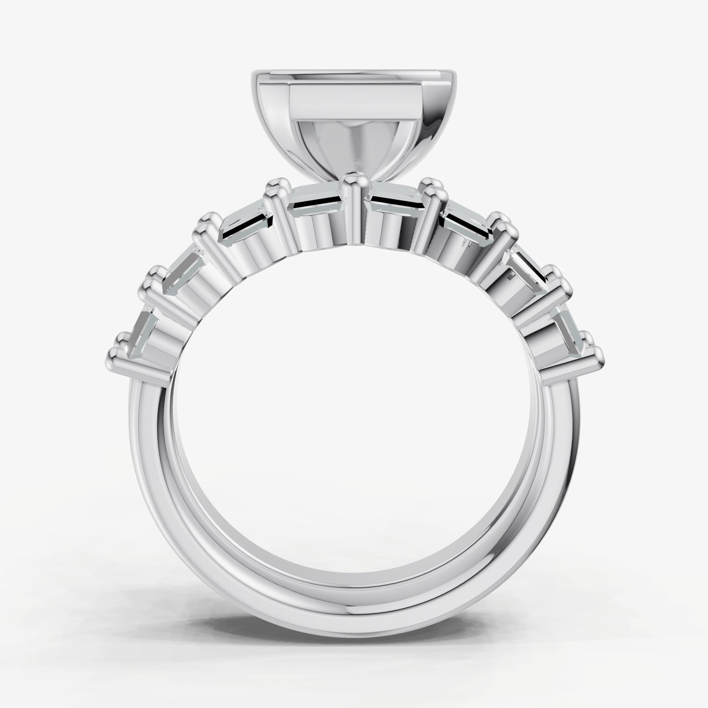 Radiant Bezel Set Solitaire Engagement Ring