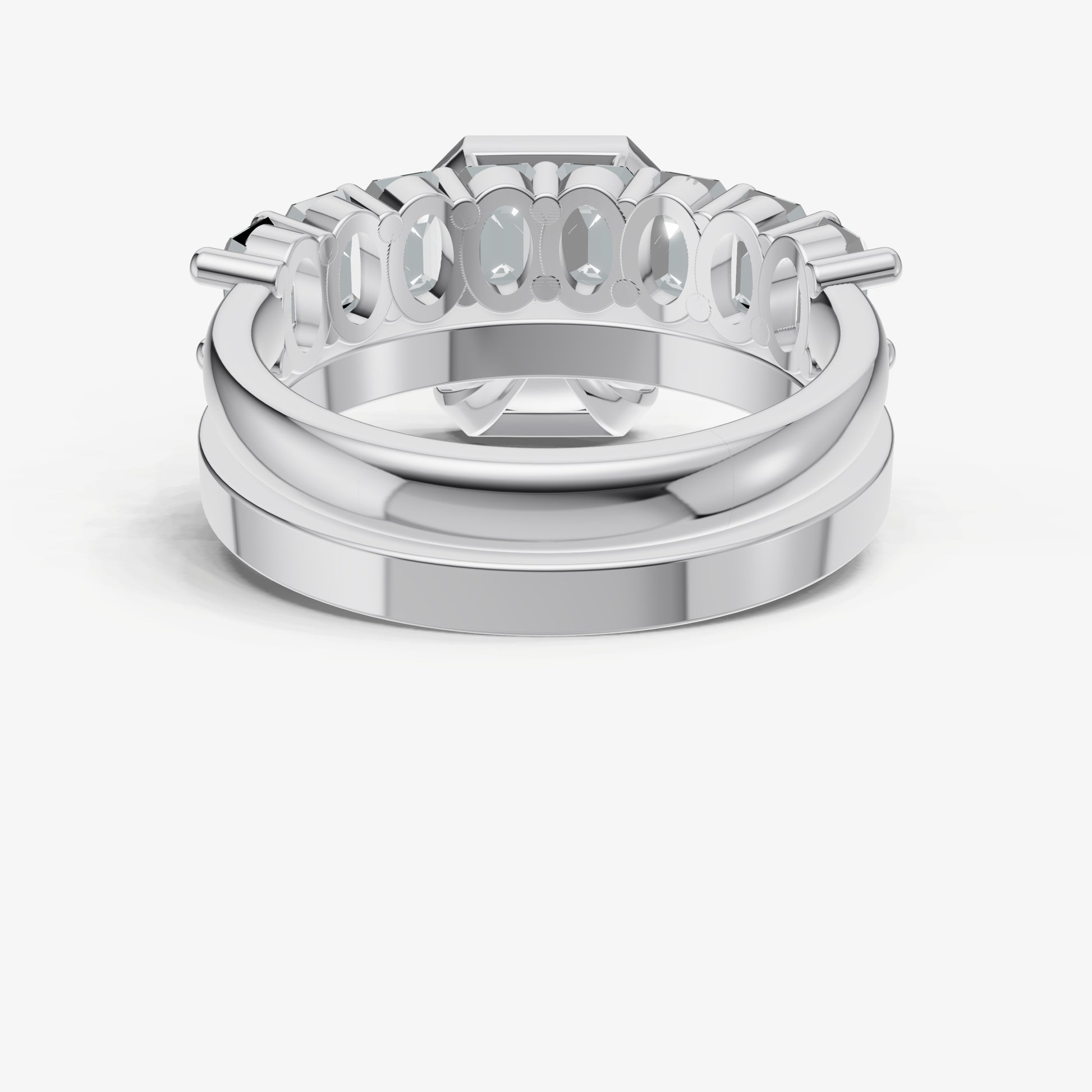 Radiant Bezel Set Solitaire Engagement Ring