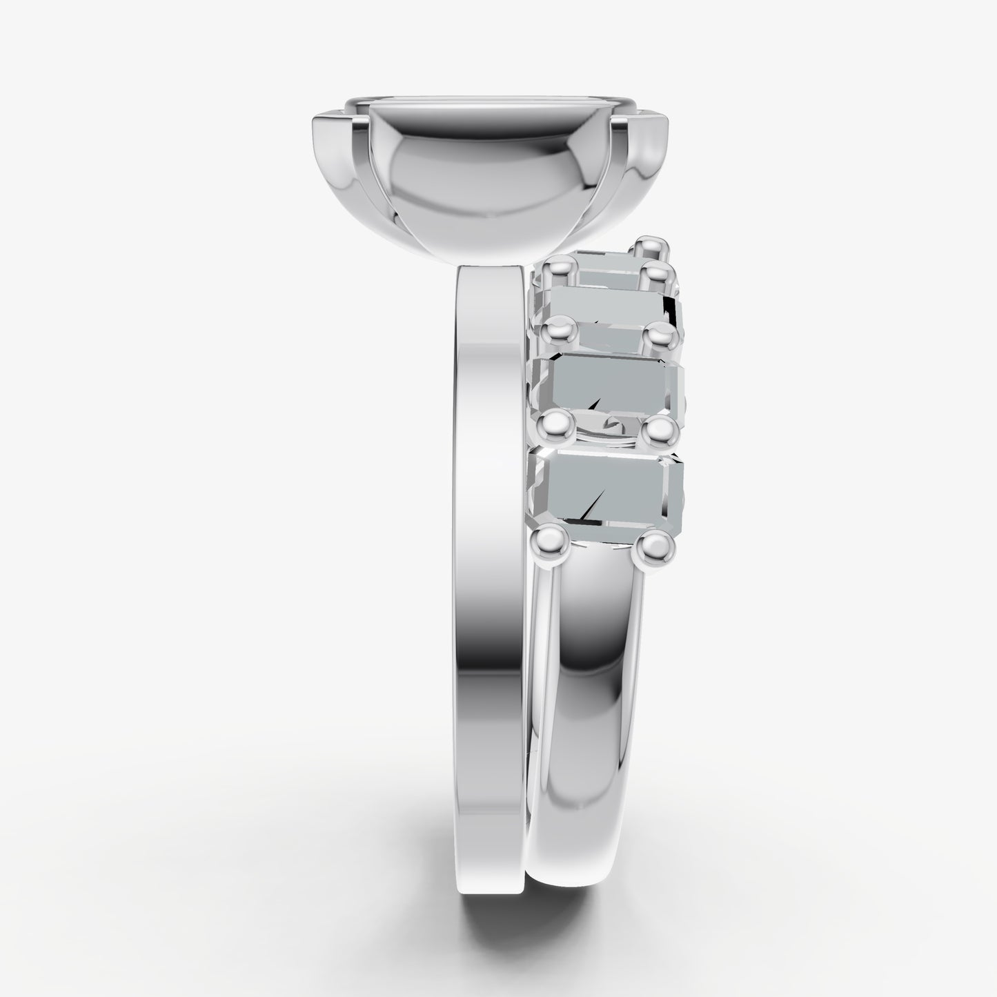 Radiant Bezel Set Solitaire Engagement Ring