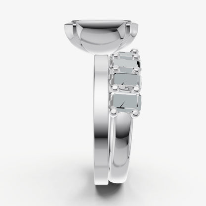Radiant Bezel Set Solitaire Engagement Ring