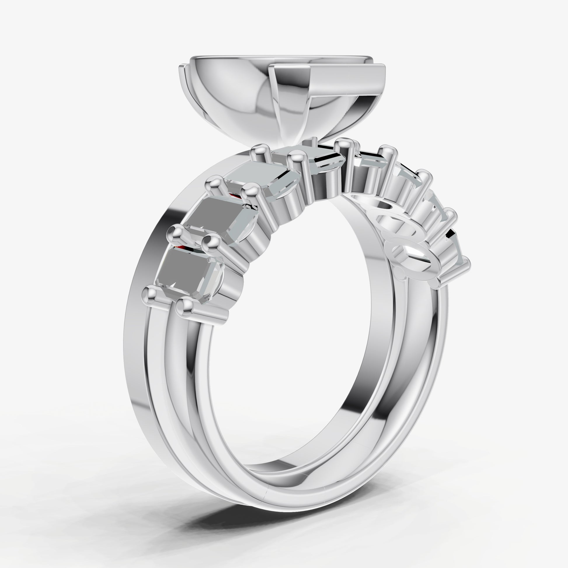 Radiant Bezel Set Solitaire Engagement Ring