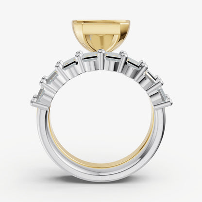 Radiant Bezel Set Solitaire Engagement Ring